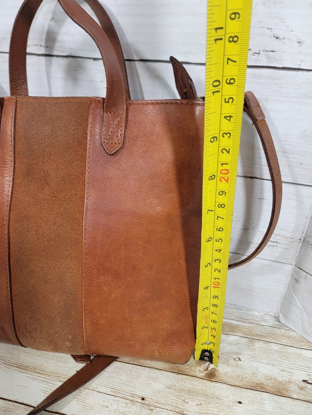 Madewell Suede Stripe Transport Tote - Picture 3 of 13
